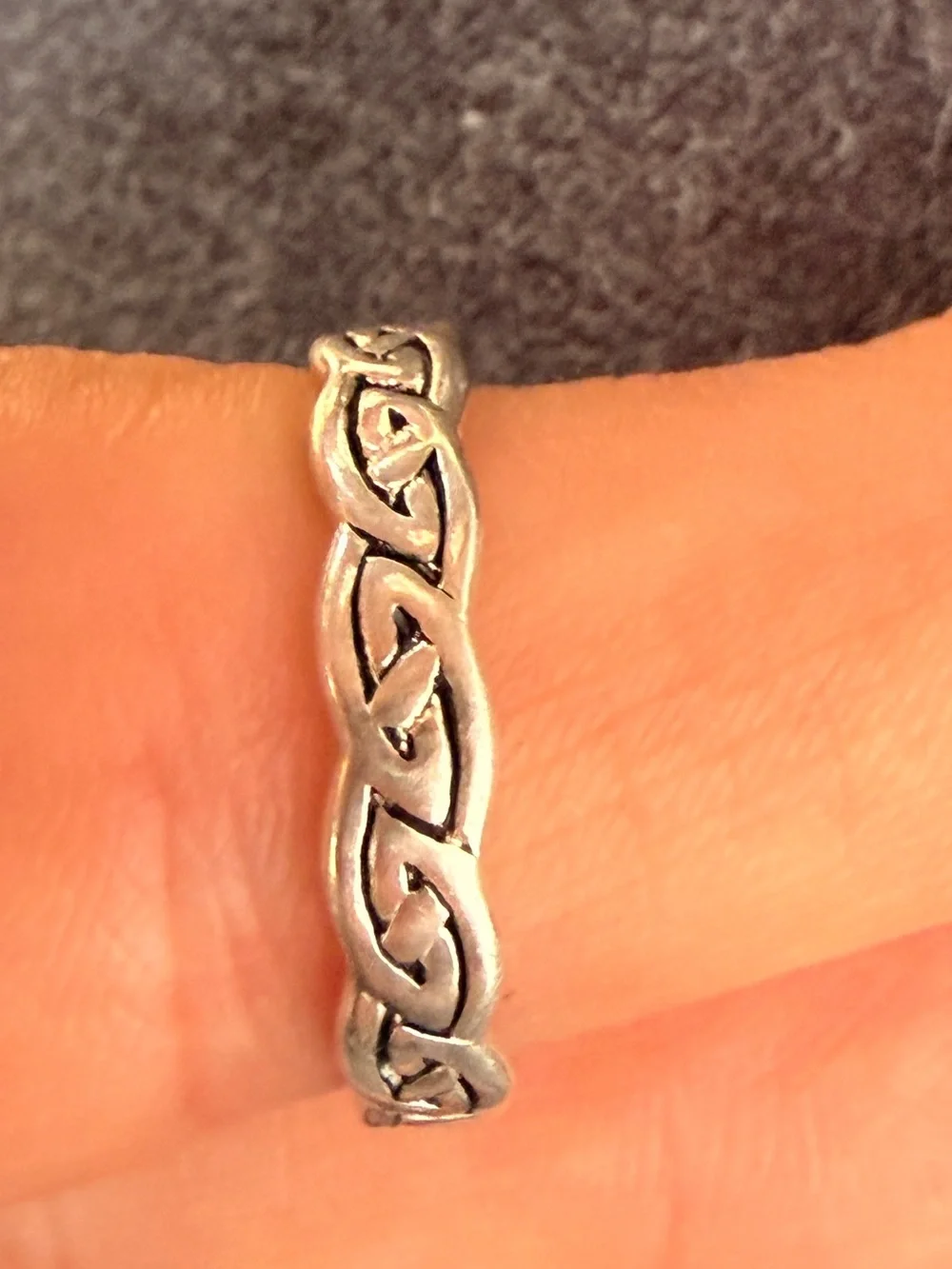 VTG Sterling Silver Celtic Knot Band Ring Sz8